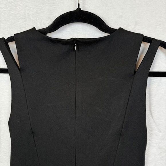 All Saints Sandy Dress Black Mini A-Line Two Tone Jersey and Satin Size Small - Picture 6 of 11